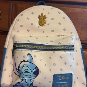 Loungefly Disney Stitch Backpack - Cream and Blue